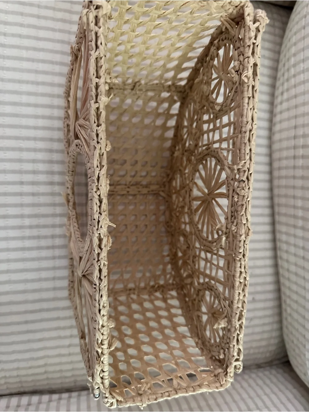 House of Harlow 1960 Natural Woven Circle Straw Tote